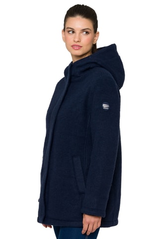Manteau regular à capuche Jaipur - Bleu
