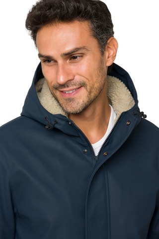 Parka regular à capuche Kashmeer - Bleu foncé
