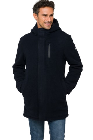 Manteau regular à capuche Atacama - Bleu foncé