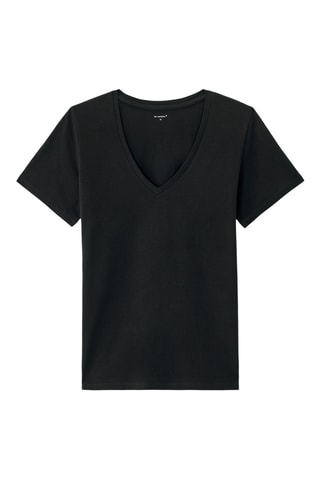 Biologisch Katoenen T-shirt Regular - Zwart