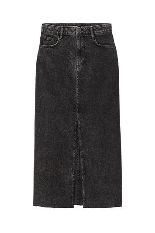 Spijkerrok Hoge Taille - Donkergrijs