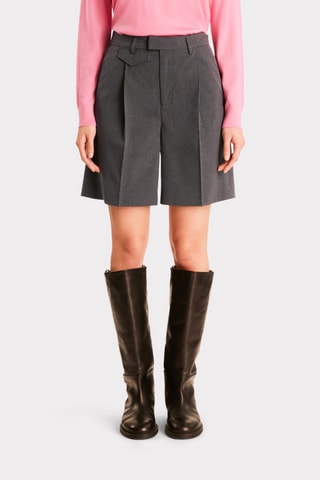 Bermuda Wide Legs met Hoge Taille - Antraciet