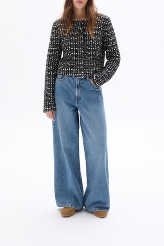 Jeans Wide Legs met Hoge Taille - Marineblauw