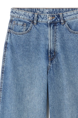 Jeans Wide Legs met Hoge Taille - Marineblauw