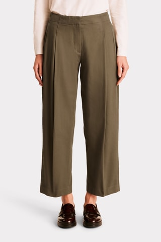 Broek Straight Hoge Taille - Kaki
