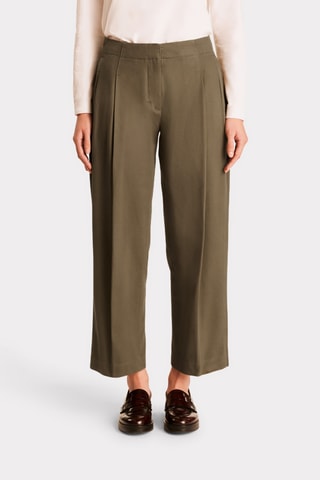 Broek Straight Hoge Taille - Kaki