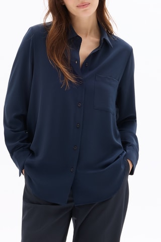 Blouse Regular Fit - Marineblauw