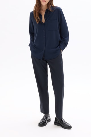 Blouse Regular Fit - Marineblauw