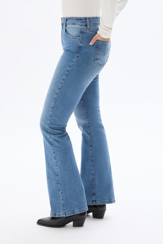 Jeans bootcut hoge taille - Hemelsblauw