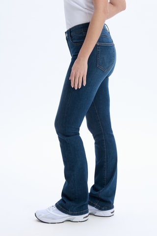 Jeans bootcut hoge taille - Petrolblauw
