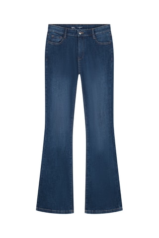 Jeans bootcut hoge taille - Petrolblauw