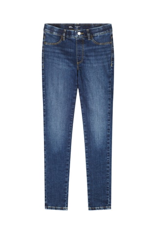 Jegging hoge taille - Marineblauw
