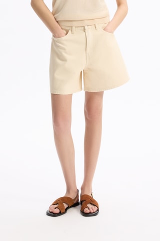 Short straight Hoge Taille - Beige