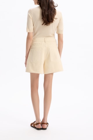 Short straight Hoge Taille - Beige