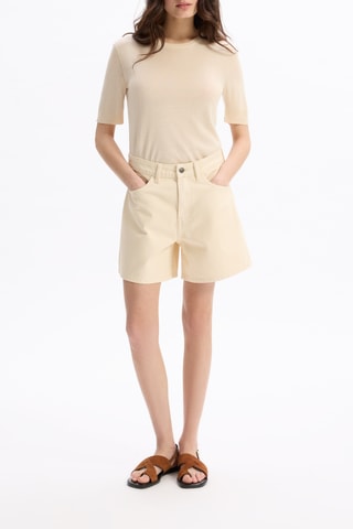 Short straight Hoge Taille - Beige