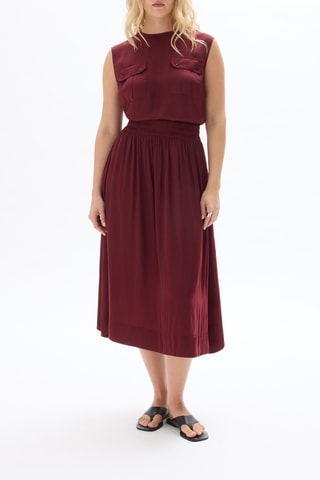 Midirok Hoge Taille - Bordeauxrood