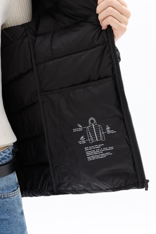 Gewatteerde Jas met Capuchon - Zwart