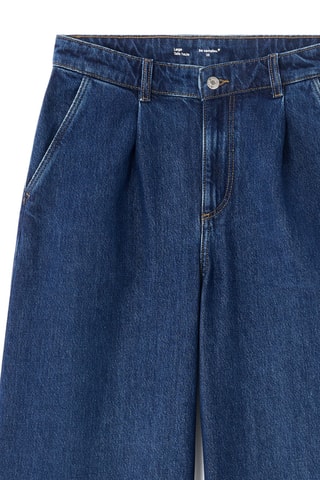 Jeans Wide Legs met Hoge Taille - Marineblauw
