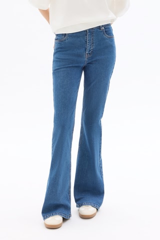 Jeans Hoge Taille Flare Cut - Kobaltblauw