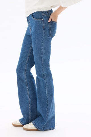 Jeans Hoge Taille Flare Cut - Kobaltblauw