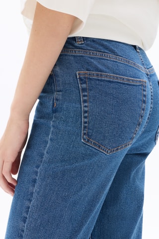 Jeans Hoge Taille Flare Cut - Kobaltblauw