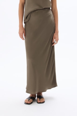 Lange Rok Hoge Taille - Kaki