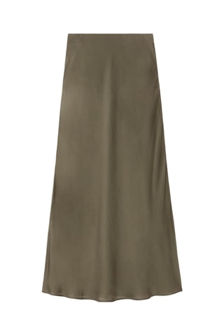 Lange Rok Hoge Taille - Kaki