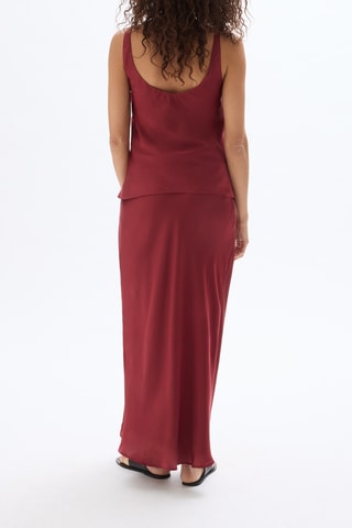 Lange Rok Hoge Taille - Bordeauxrood