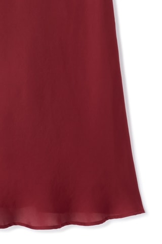Lange Rok Hoge Taille - Bordeauxrood