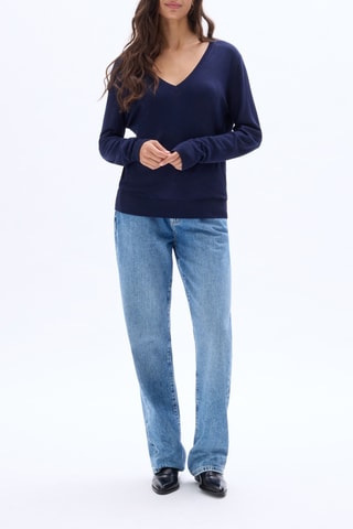 Jeans Hoge Taille Straight Cut - Hemelsblauw