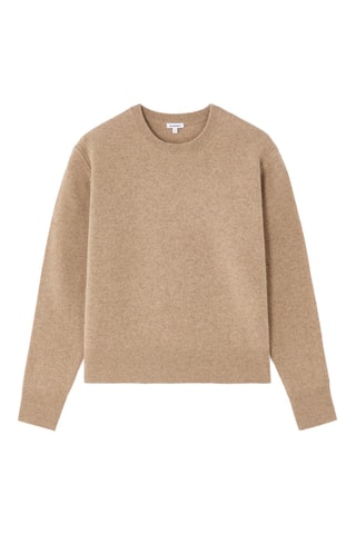 Lamswollen Trui - Gemêleerd Beige