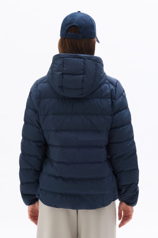 Gewatteerde Jas met Capuchon - Marineblauw
