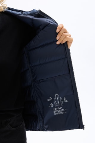 Gewatteerde Jas met Capuchon - Marineblauw
