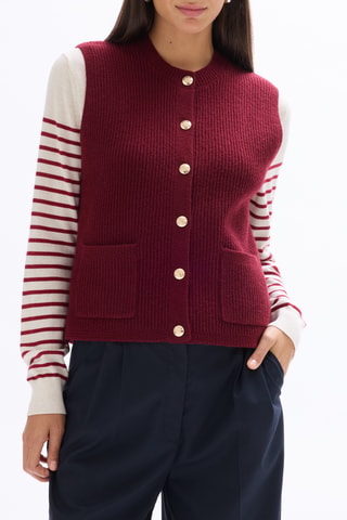 Mouwloos Vest - Bordeauxrood