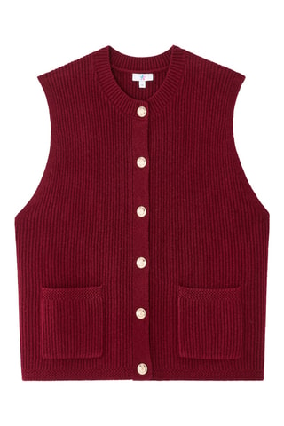 Mouwloos Vest - Bordeauxrood