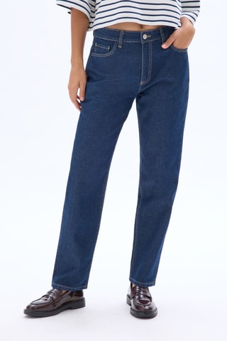 Jeans mom fit - Marineblauw
