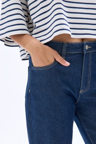 Jeans mom fit - Marineblauw