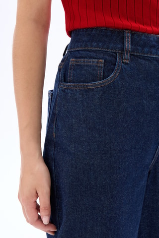 Jeans barrel - Donkerblauw