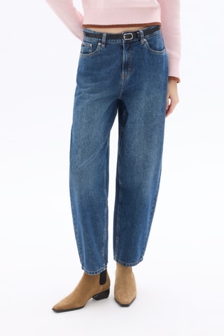 Jeans barrel - Marineblauw