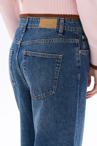 Jeans barrel - Marineblauw