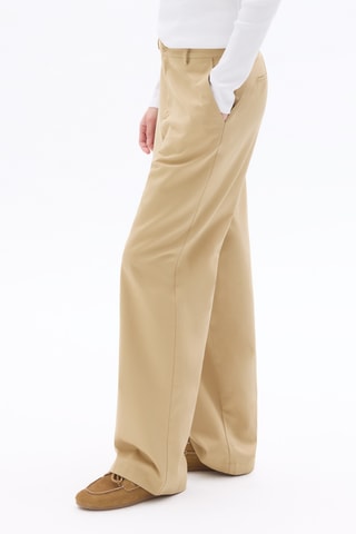 Broek Straight Hoge Taille - Beige