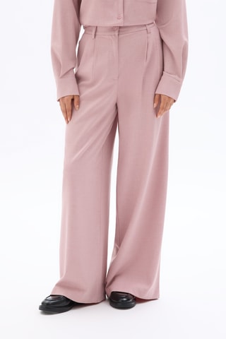 Broek Wide Legs Hoge Taille - Roze