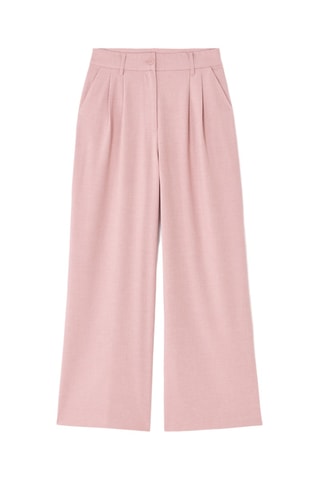 Broek Wide Legs Hoge Taille - Roze