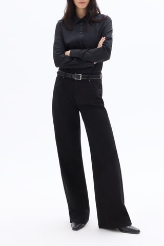 Blouse Slim Fit - Zwart