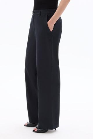 Broek Straight Hoge Taille - Zwart