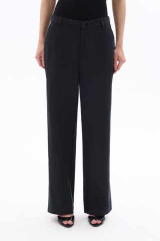 Broek Straight Hoge Taille - Zwart