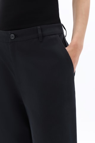 Broek Straight Hoge Taille - Zwart