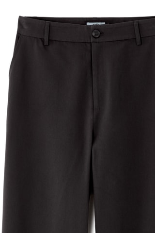 Broek Straight Hoge Taille - Zwart