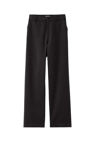 Broek Straight Hoge Taille - Zwart