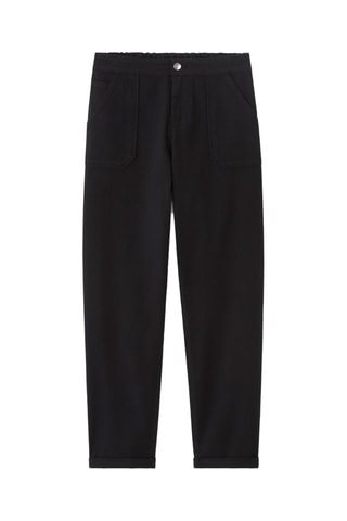 Chino Slim Fit Hoge Taille - Zwart
